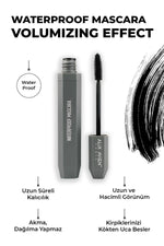 Suya Dayanaklı Yoğun Pigmentasyonlu Hacim Veren Doğal Kıvrımlı Siyah Maskara - Waterproof Mascara