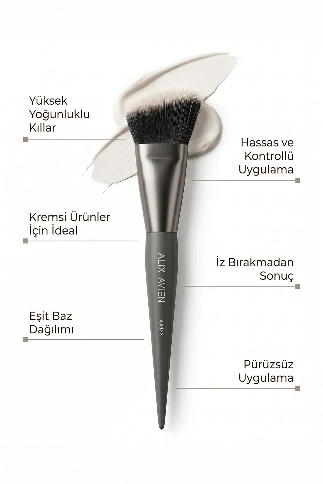 Flawless Base Brush - Krem Yapılı Fondöten ve Baz Uygulama Fırçası