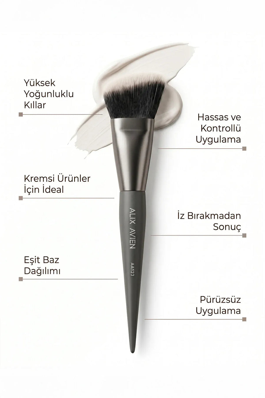 Flawless Base Brush - Krem Yapılı Fondöten ve Baz Uygulama Fırçası