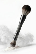Pudra, Allık, Bronzer ve Aydınlatıcı İçin Çift Taraflı Makyaj Fırçası - Double Ended Makeup Brush