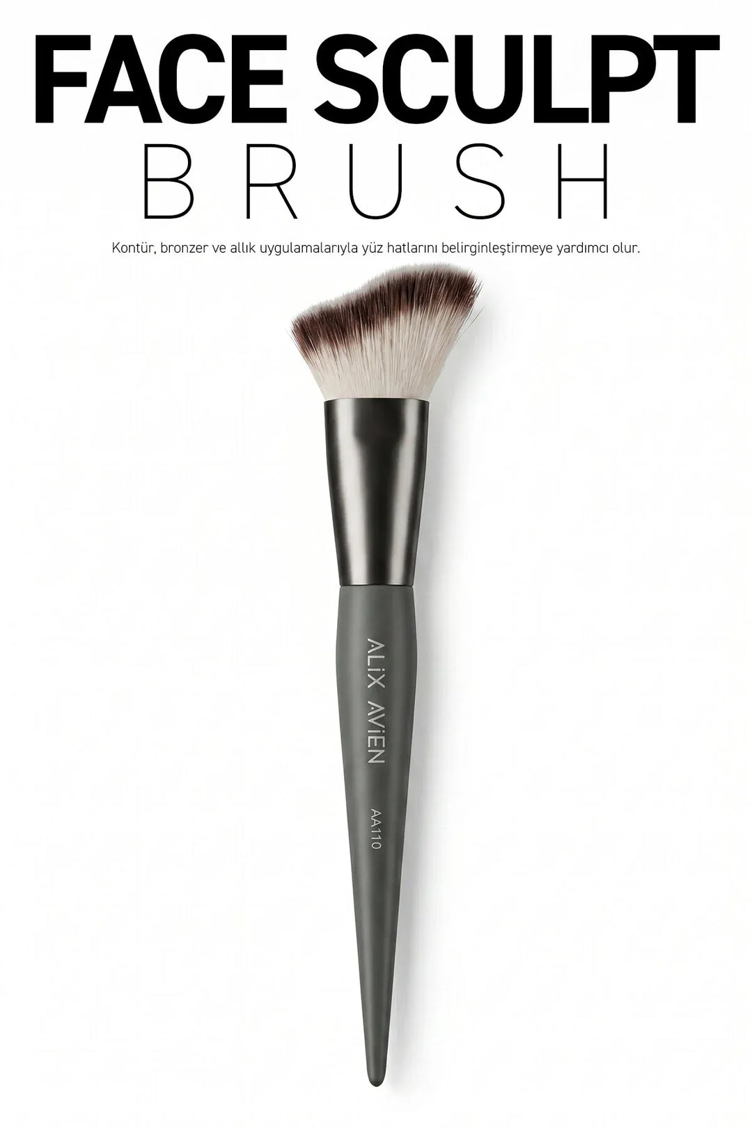 Yüz Hattı Şekillendirici Fırça - Kontür, Bronzer ve Allık Uygulama Fırçası - Face Sculpt Brush