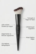 Yüz Hattı Şekillendirici Fırça - Kontür, Bronzer ve Allık Uygulama Fırçası - Face Sculpt Brush