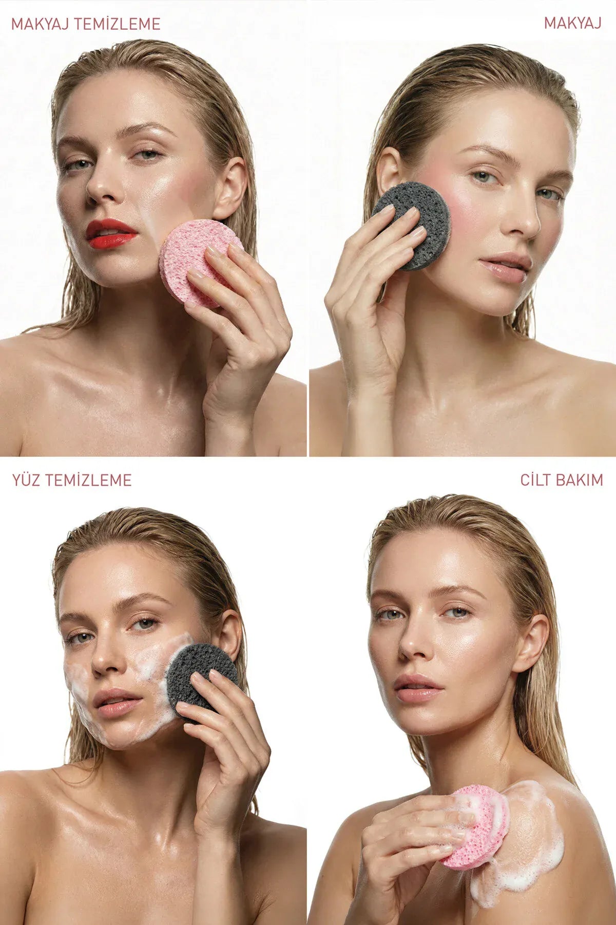 Çok Amaçlı Ultra Yumuşak 10'Lu Makyaj Süngeri - One Shot Cleaning Makeup Sponge 10 PCS