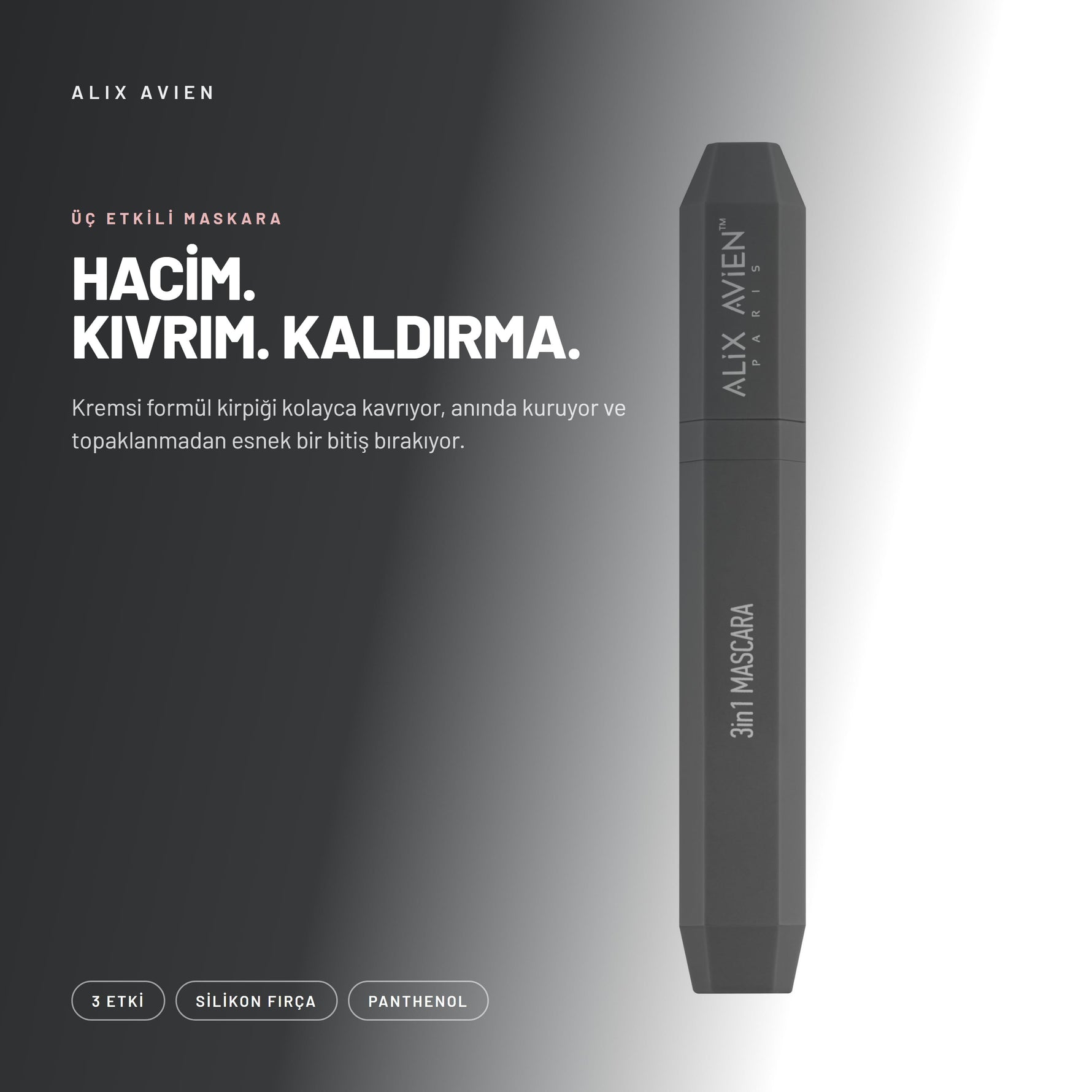 3 IN 1 Mascara - Hacim Veren ve Besleyici Maskara | Alix Avien
