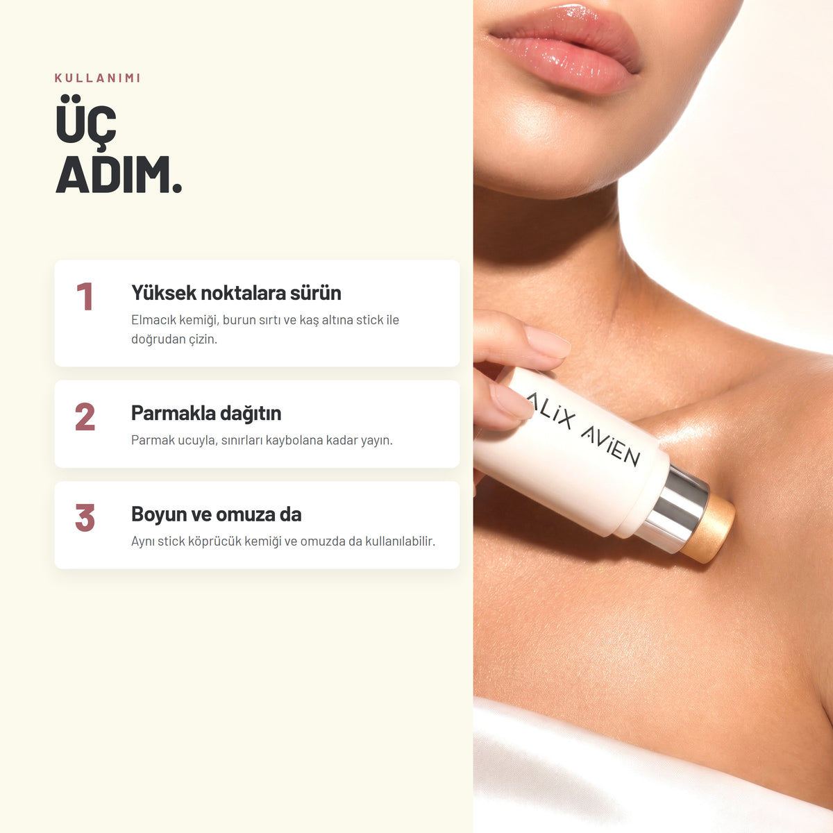 Stick Highlighter stick aydınlatıcı nasıl uygulanır, adım adım