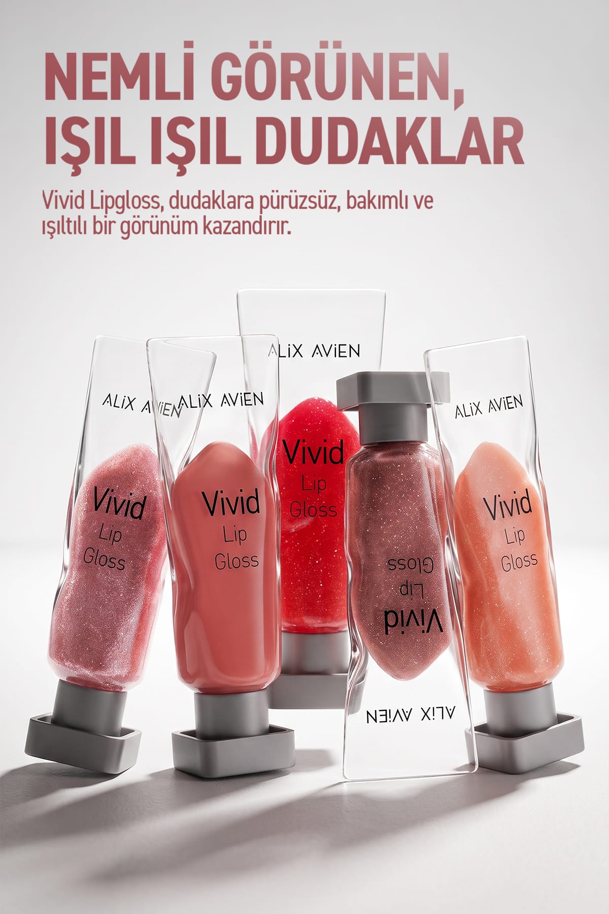 Vivid Lip Gloss | 5 Ton, Cam Gibi Parlak Bitiş