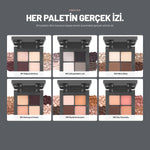 Expressive Harmony Eyeshadow Palette göz farı paleti renklerinin gerçek swatch görünümü