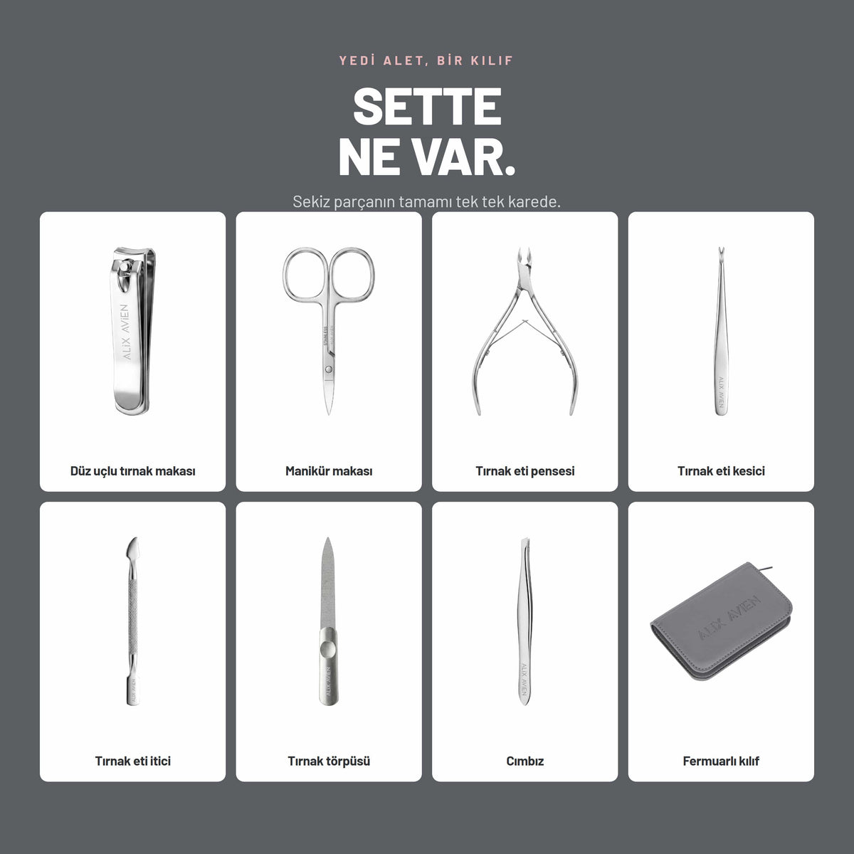 Mini Travel Manicure Set manikür seti özellikleri