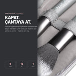 Travel Brush Set makyaj fırça seti günlük kullanımda
