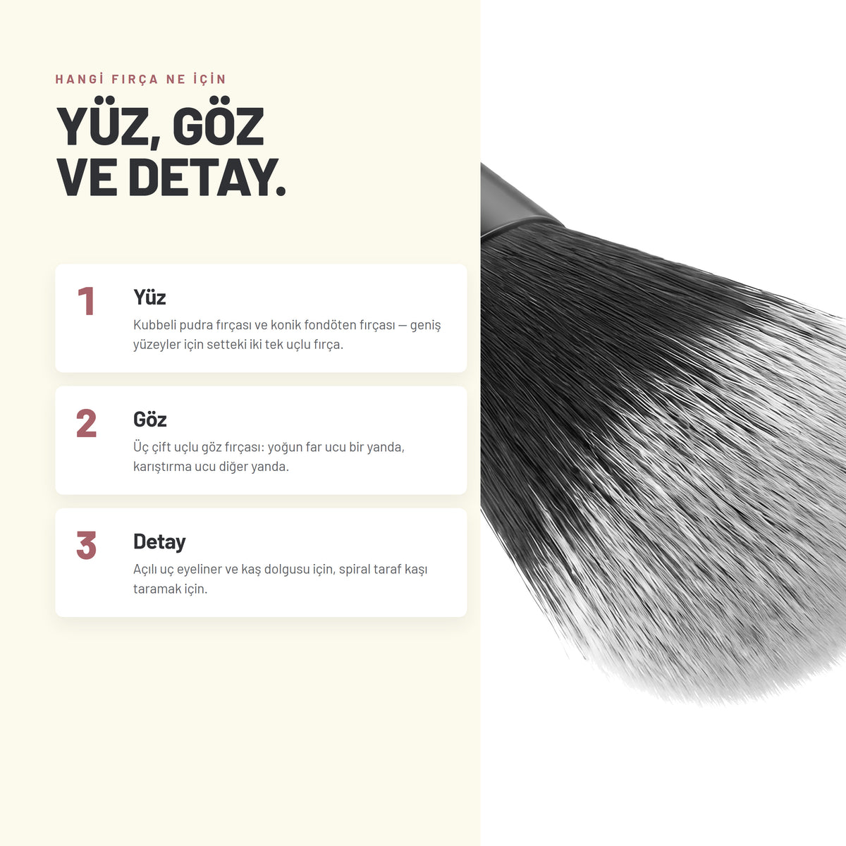 Travel Brush Set makyaj fırça seti nasıl uygulanır, adım adım