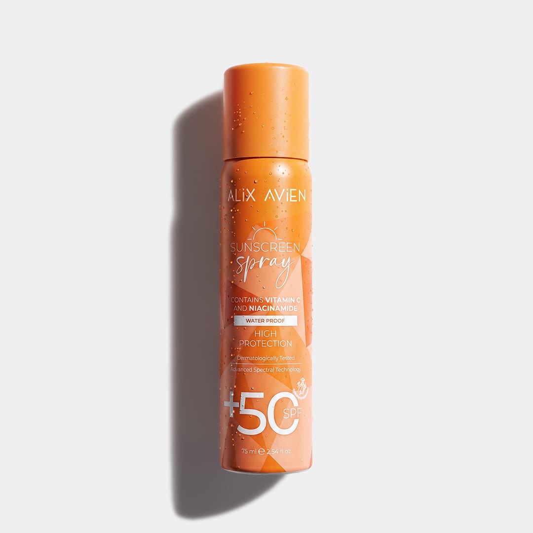 SPF50+ C Vitaminli Suya Dayanıklı Güneş Koruyucu Sprey 75 ML | Alix Avien 