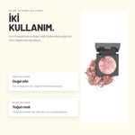 Alix Avien Baked Blush formül ve içerik detayı - Kuru fırçayla ince ve doğal, ıslak fırçayla daha yoğun bir renk.