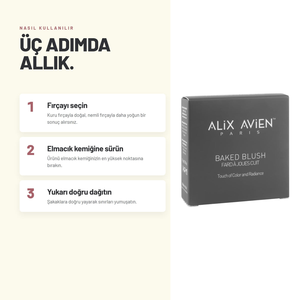 Alix Avien Baked Blush nasıl uygulanır - 3 adımda anlatım