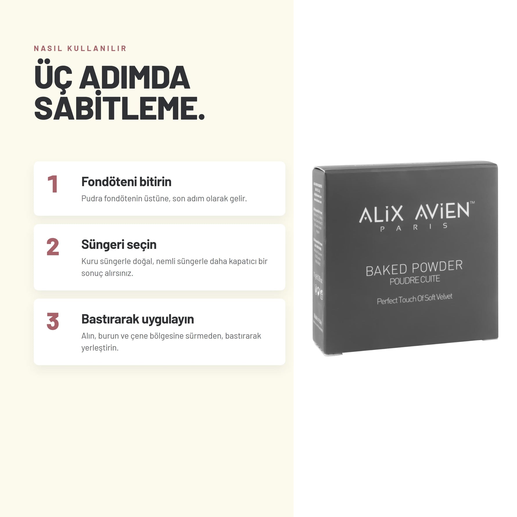 Baked Powder - Mat Bitişli Fırınlanmış Kapatıcı Pudra | Alix Avien
