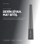 Black Matte Dipliner - Uzun Süre Kalıcı Mat Likit Eyeliner | Alix Avien