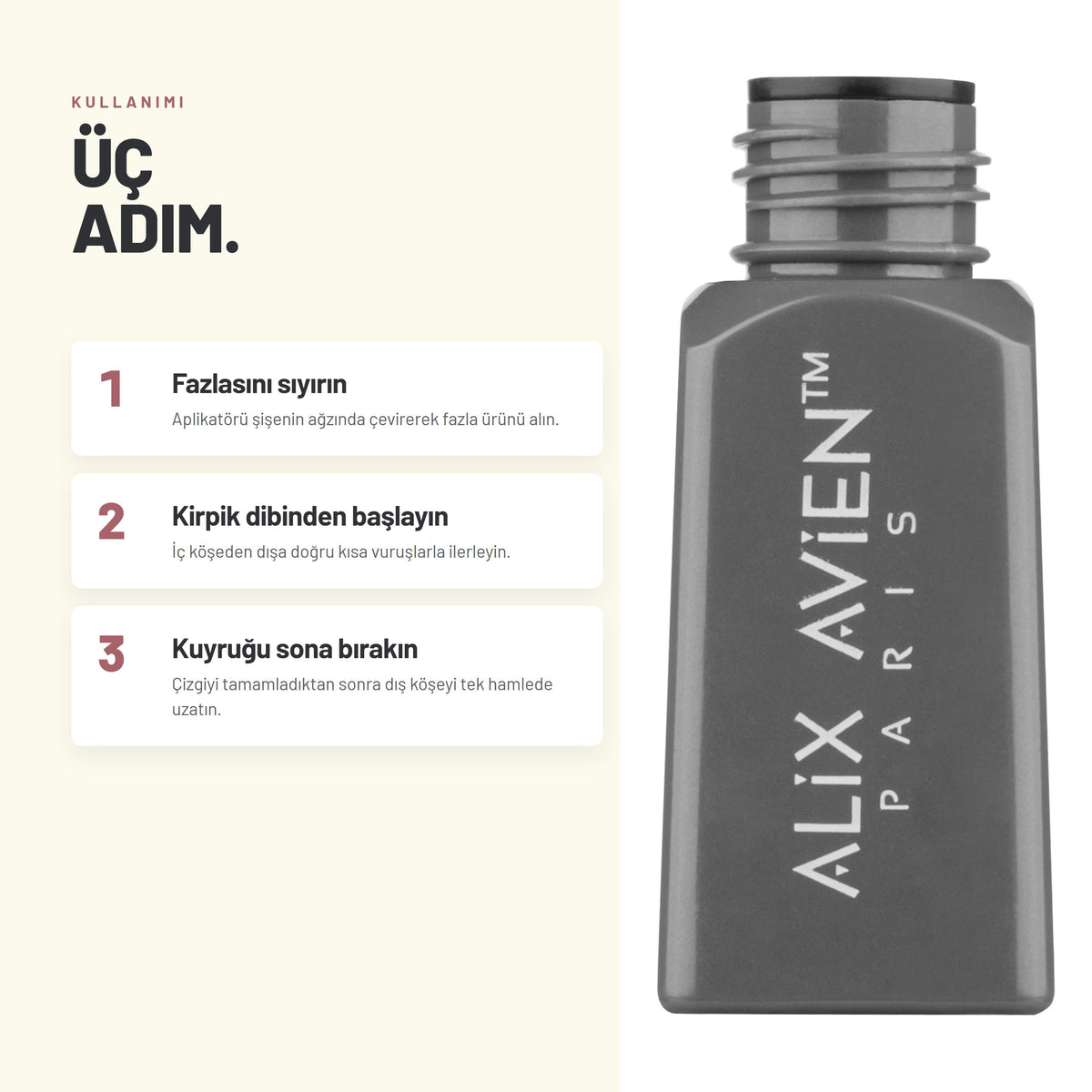 Black Matte Dipliner - Uzun Süre Kalıcı Mat Likit Eyeliner | Alix Avien