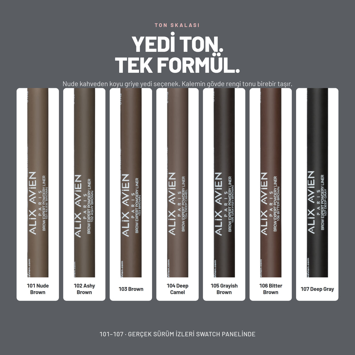 Brow Expert Powdery Liner - Fırçalı Pudra Dokulu Kaş Kalemi | Alix Avien