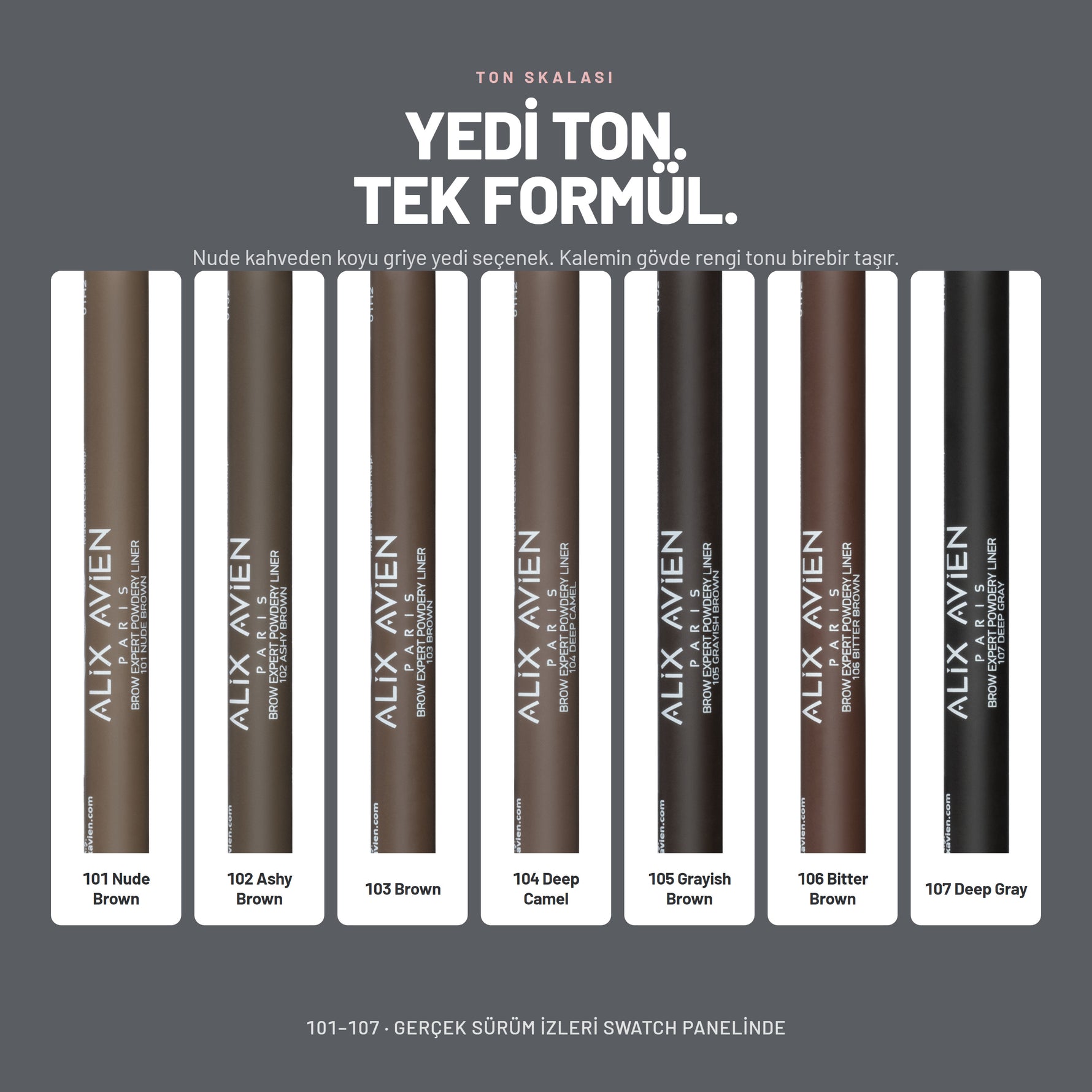 Brow Expert Powdery Liner - Fırçalı Pudra Dokulu Kaş Kalemi | Alix Avien