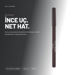 Alix Avien Brow Liner 153 Chocolate Brown ürün tanıtım görseli - İnce uçlu kaş kalemi boşlukları kıl kıl doldurur.