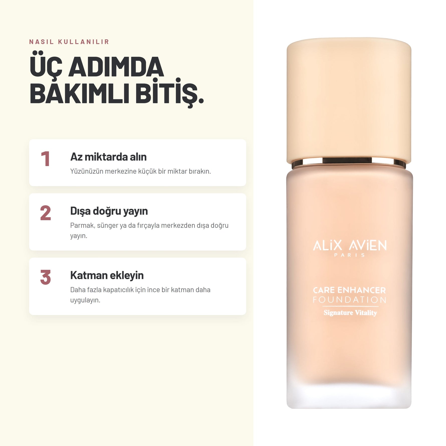 Care Enhancer Foundation - Yaşlanma Karşıtı Işıltılı Fondöten | Alix Avien