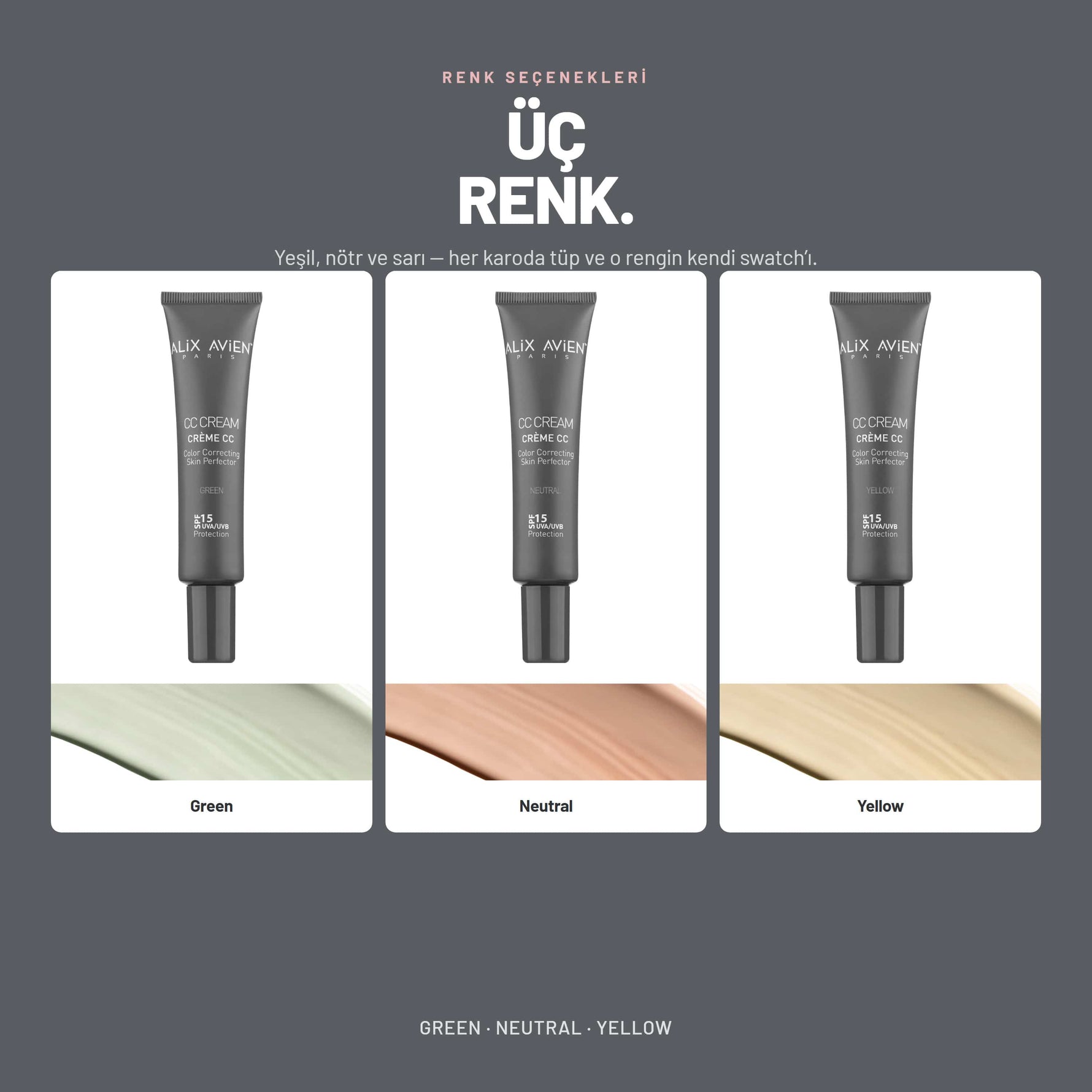 CC Cream - Akıllı Kapsül Teknolojili Renk Düzenleyici CC Krem | Alix Avien