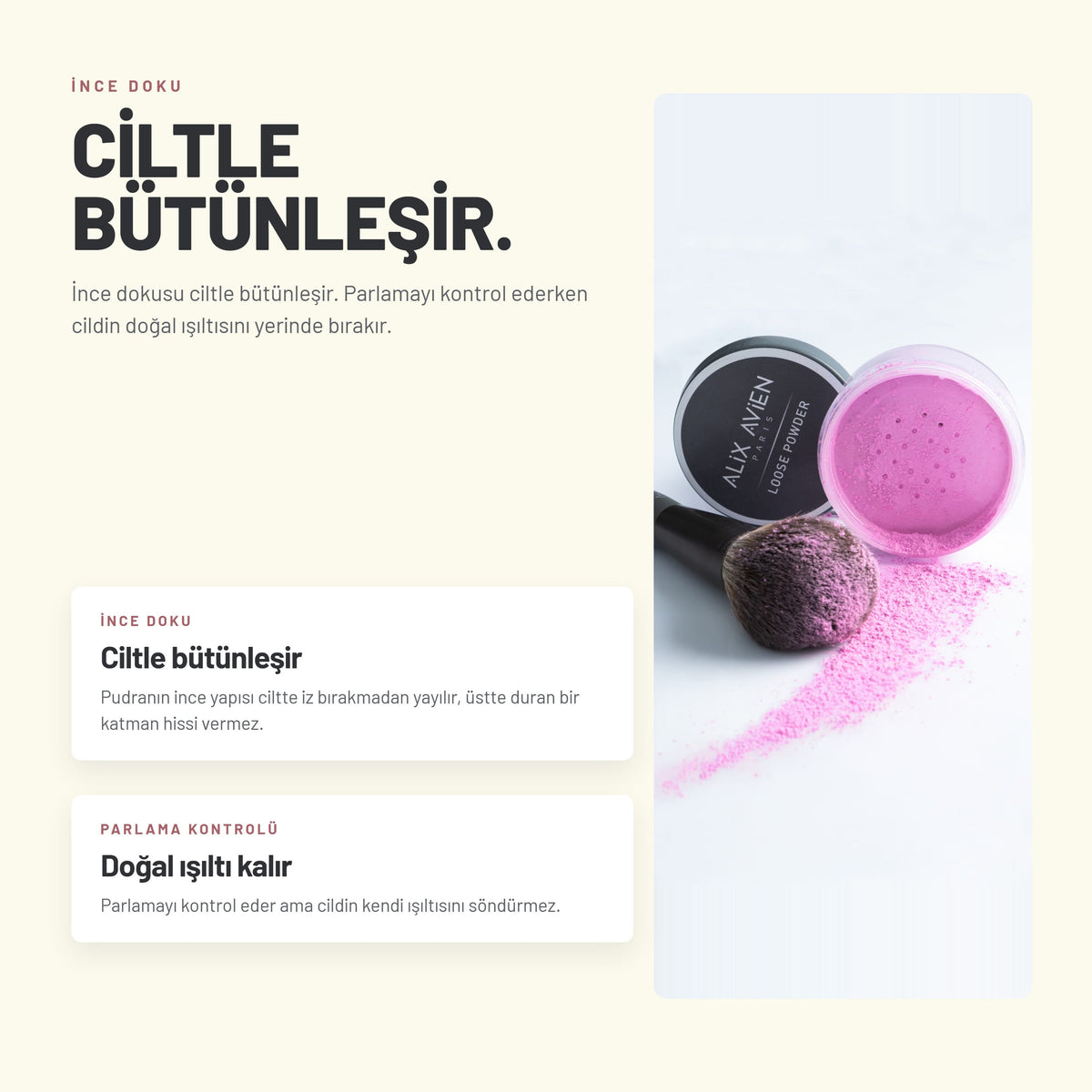 Renk Düzenleyici Makyaj Sabitleyici Mat Toz Pudra | Loose Powder