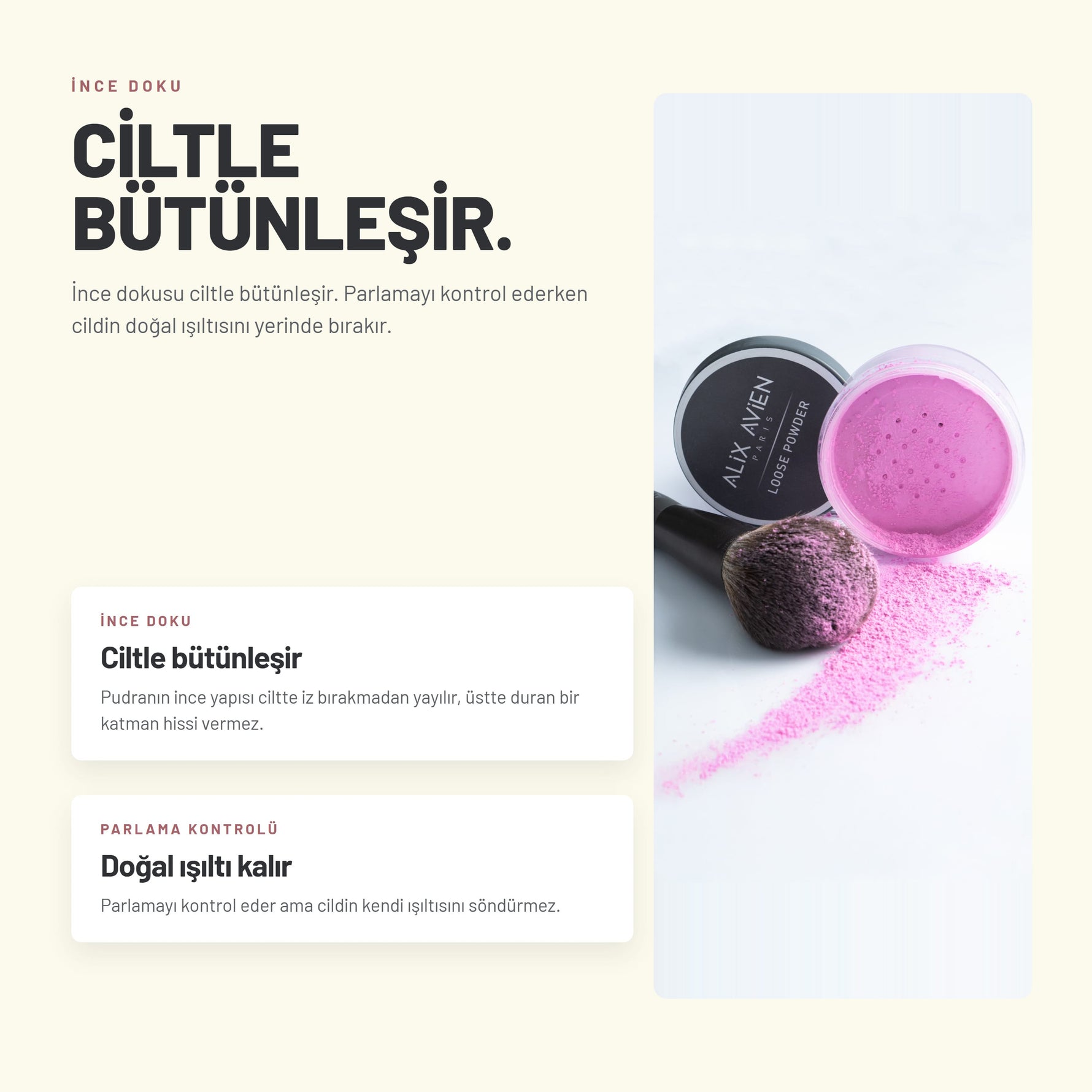Renk Düzenleyici Makyaj Sabitleyici Mat Toz Pudra | Loose Powder