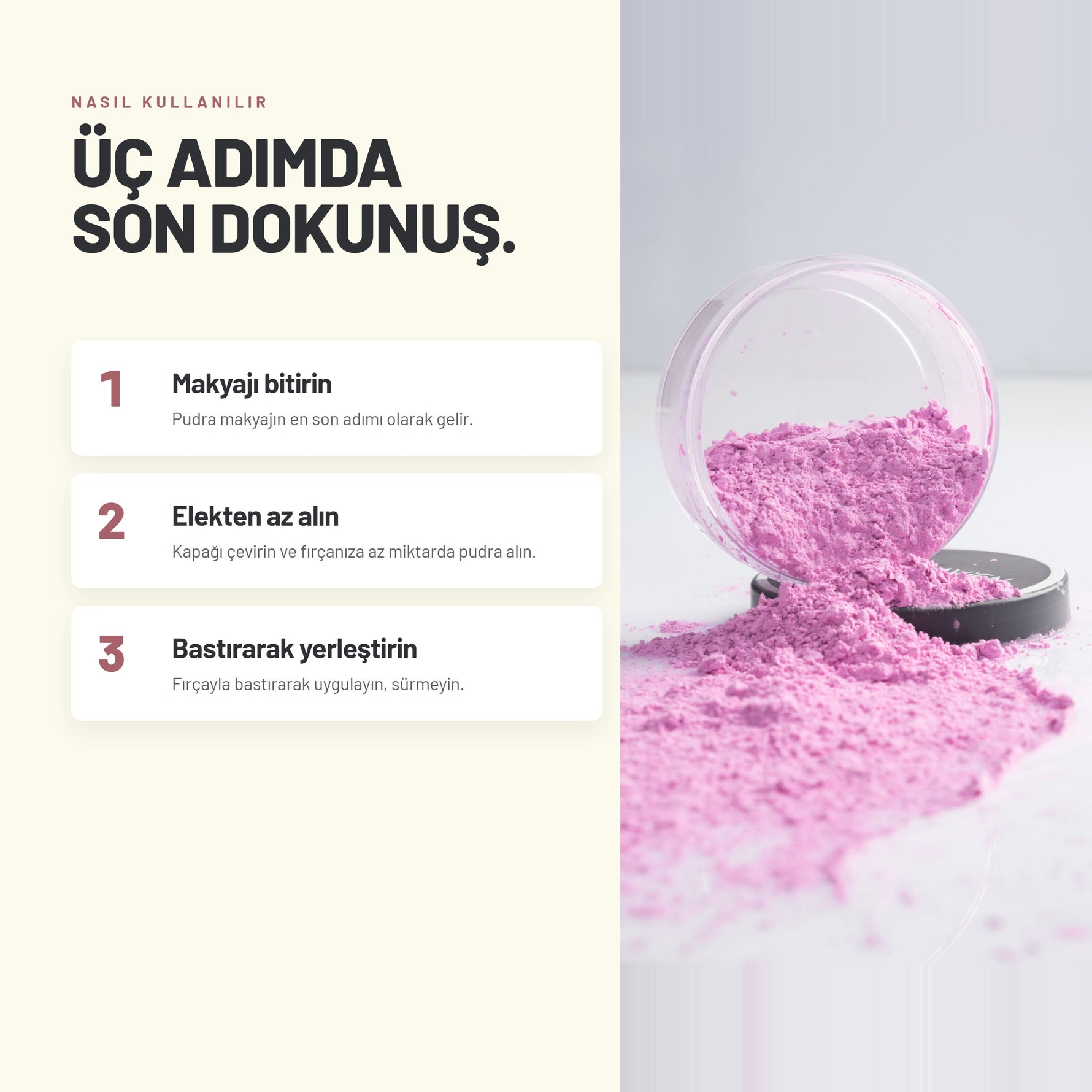 Renk Düzenleyici Makyaj Sabitleyici Mat Toz Pudra | Loose Powder