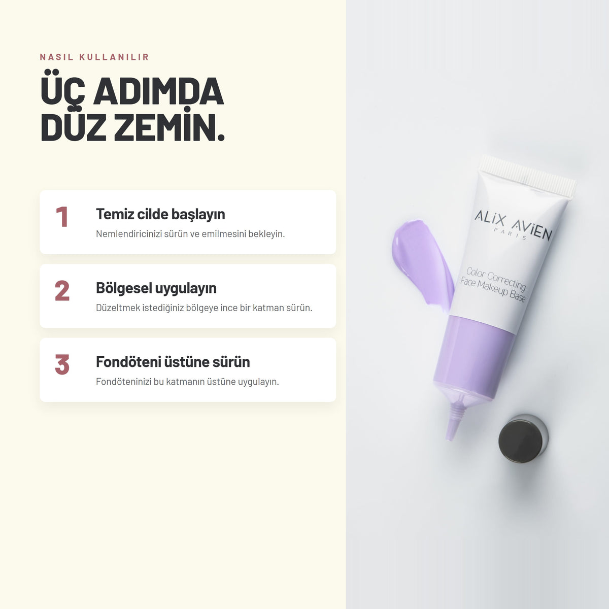 Color Correcting Makeup Base - Renk Düzenleyici Makyaj Bazı | Alix Avien