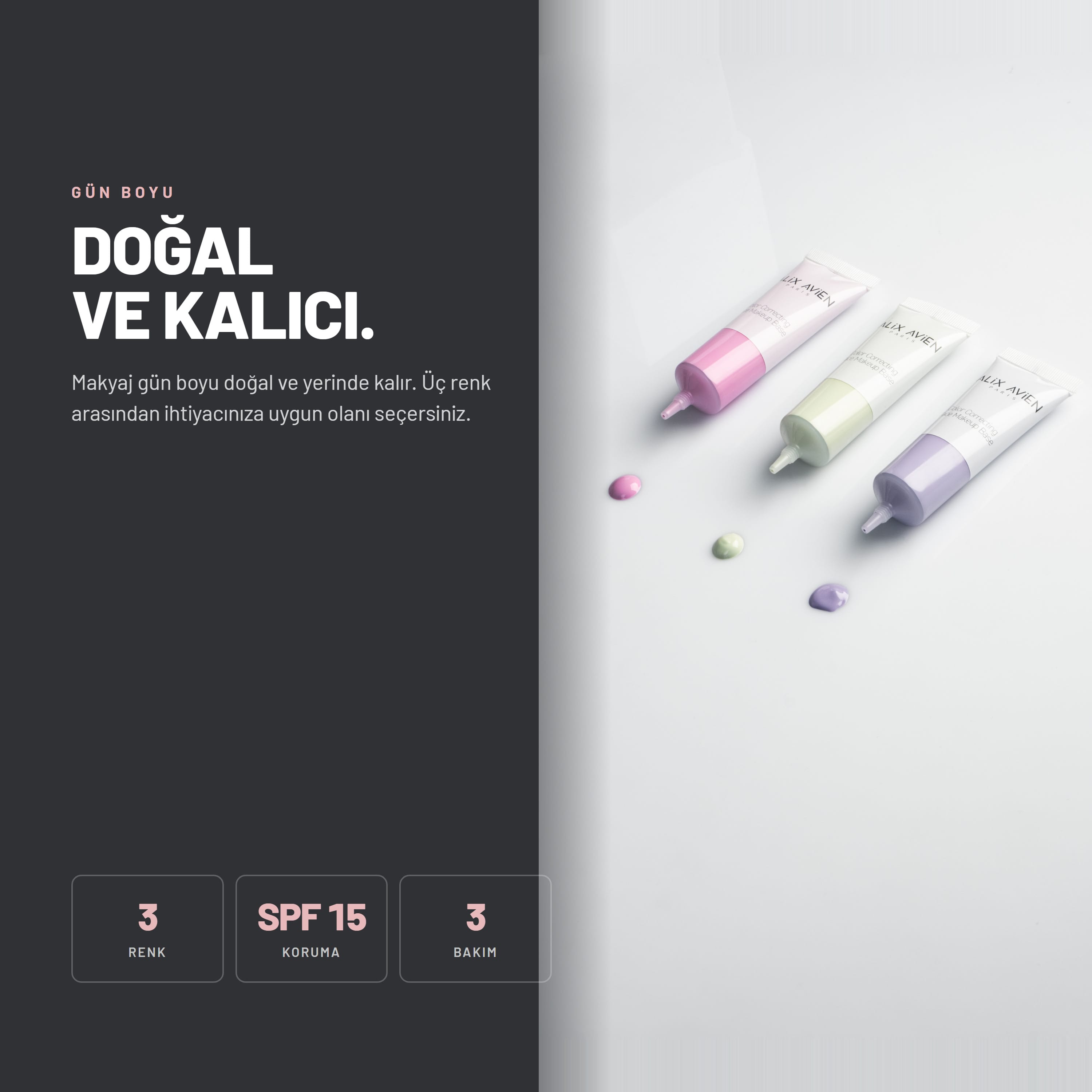 SPF15 Renk Eşitleyici Makyaj Bazı – Alix Avien