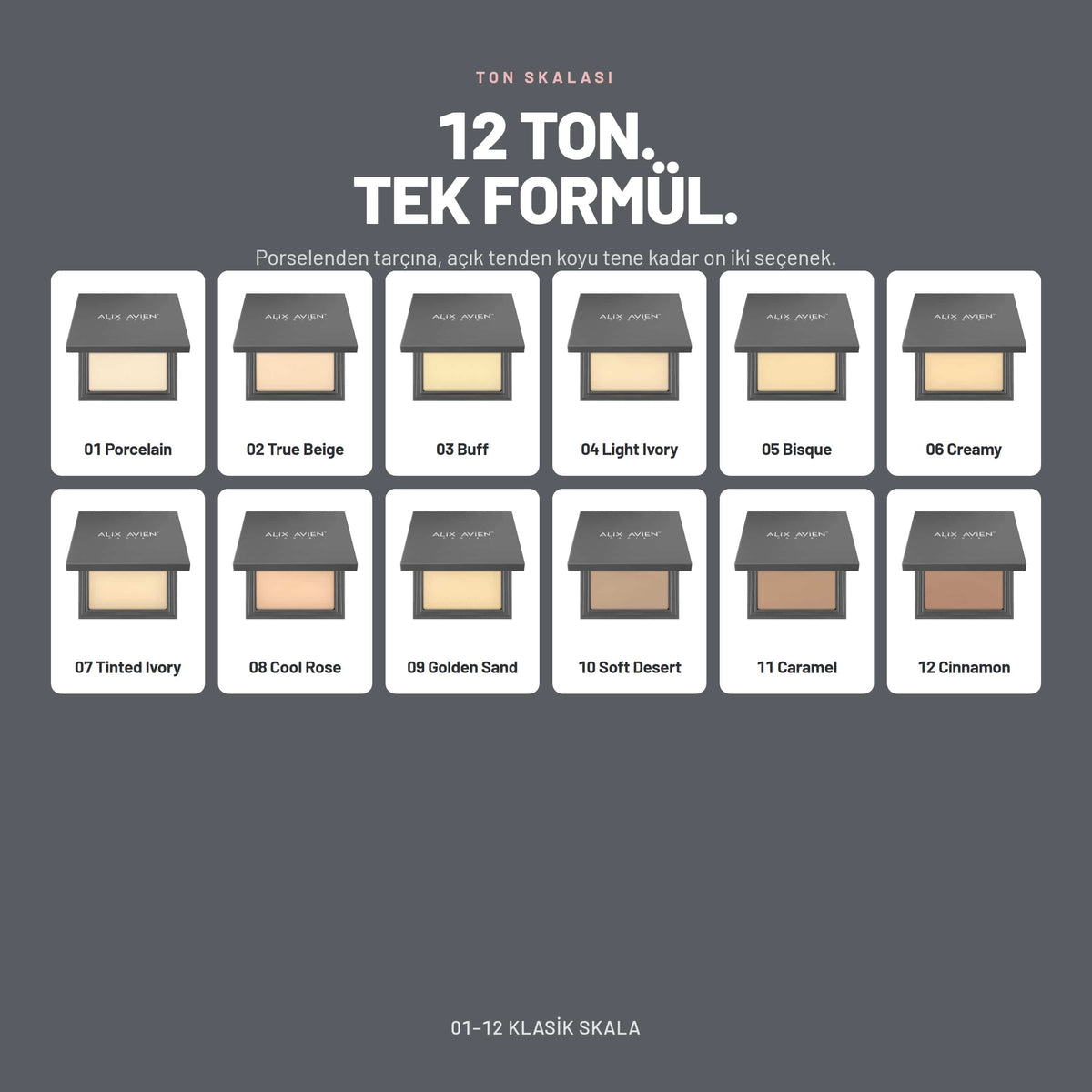 Compact Powder - 12 Saat Kalıcı Mat Bitişli Pudra | Alix Avien