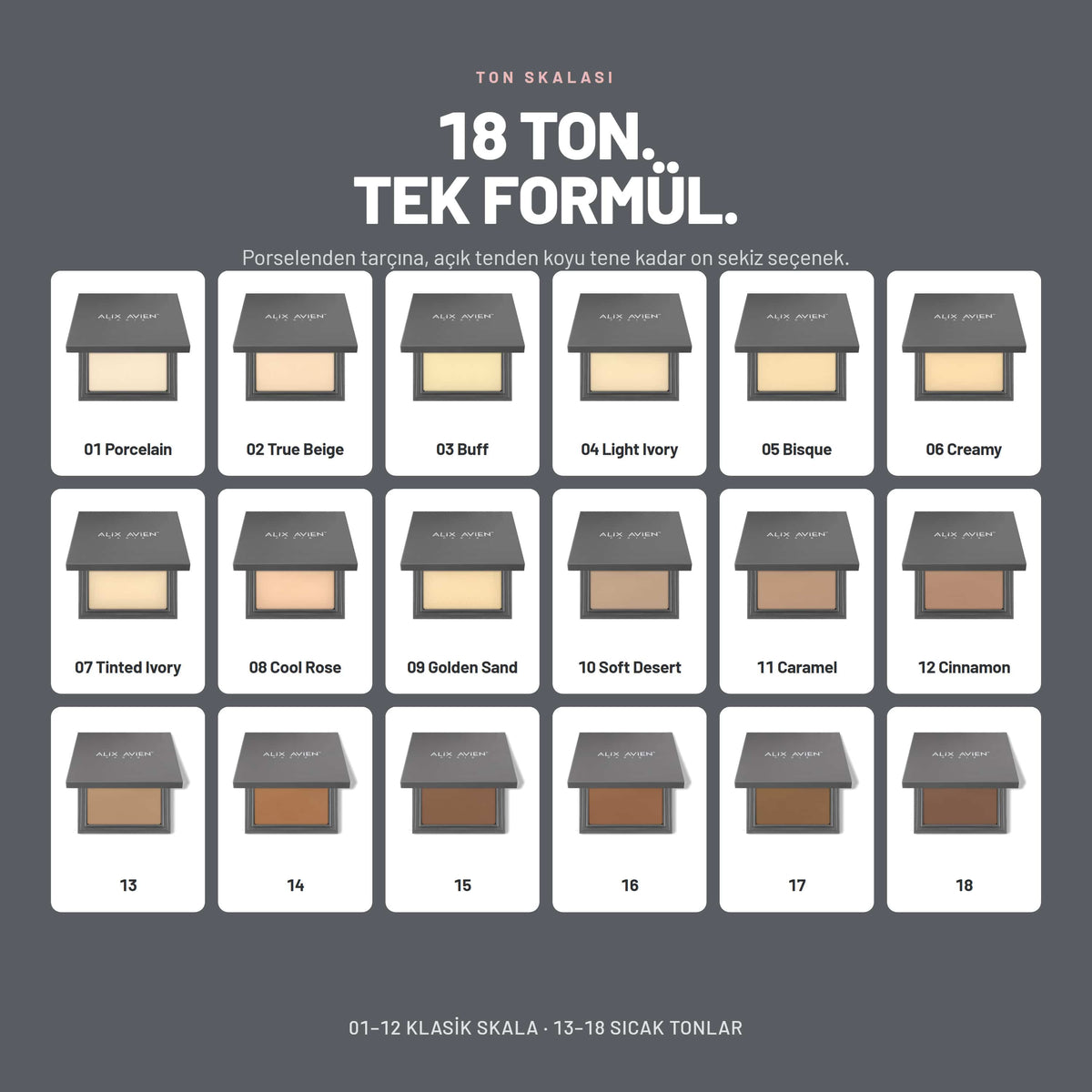 Compact Powder - 12 Saat Kalıcı Mat Bitişli Pudra | Alix Avien