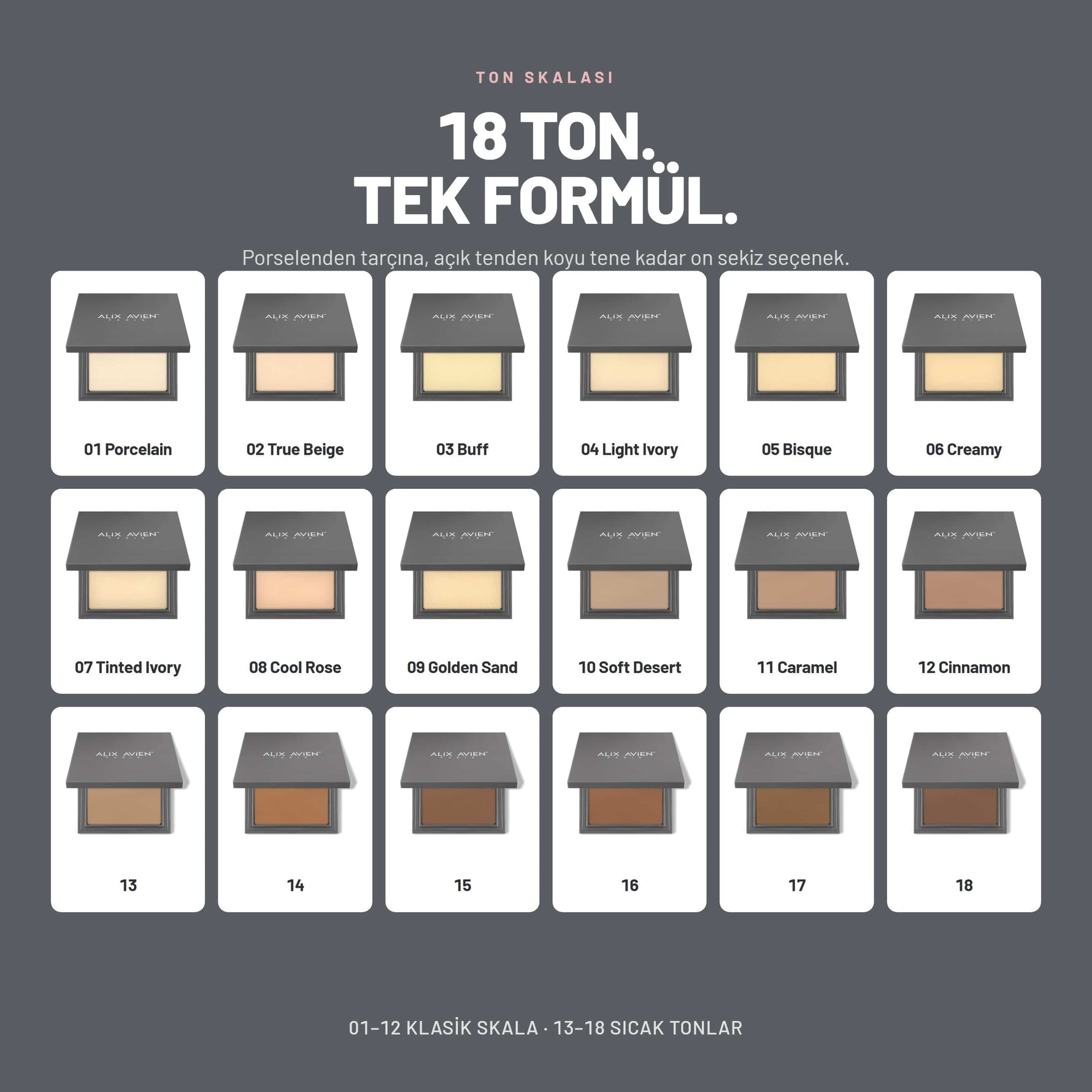 Compact Powder - 12 Saat Kalıcı Mat Bitişli Pudra | Alix Avien
