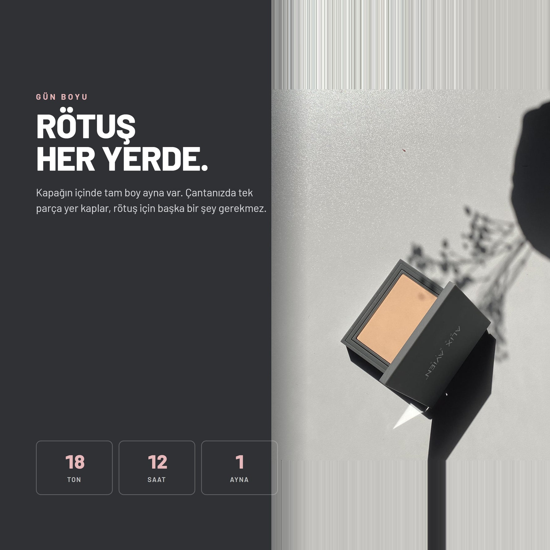 Compact Powder - 12 Saat Kalıcı Mat Bitişli Pudra | Alix Avien