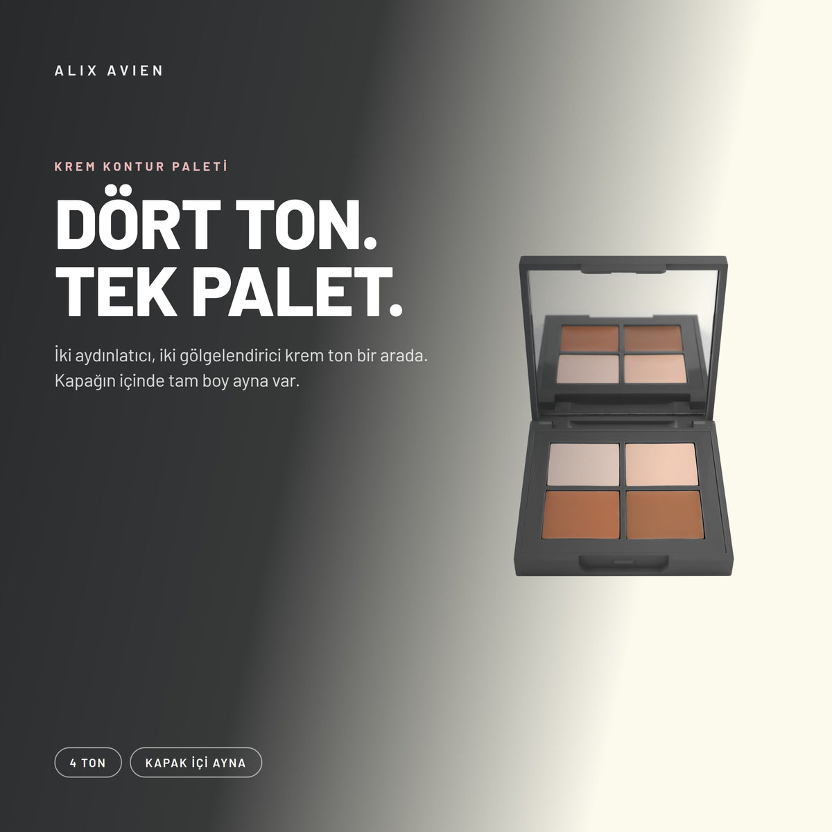 Krem Kontür Paleti 4'lü - Cream Contour | Alix Avien