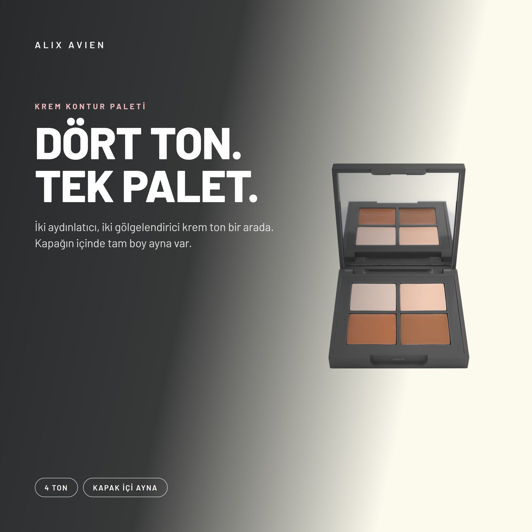 Krem Kontür Paleti 4'lü - Cream Contour | Alix Avien