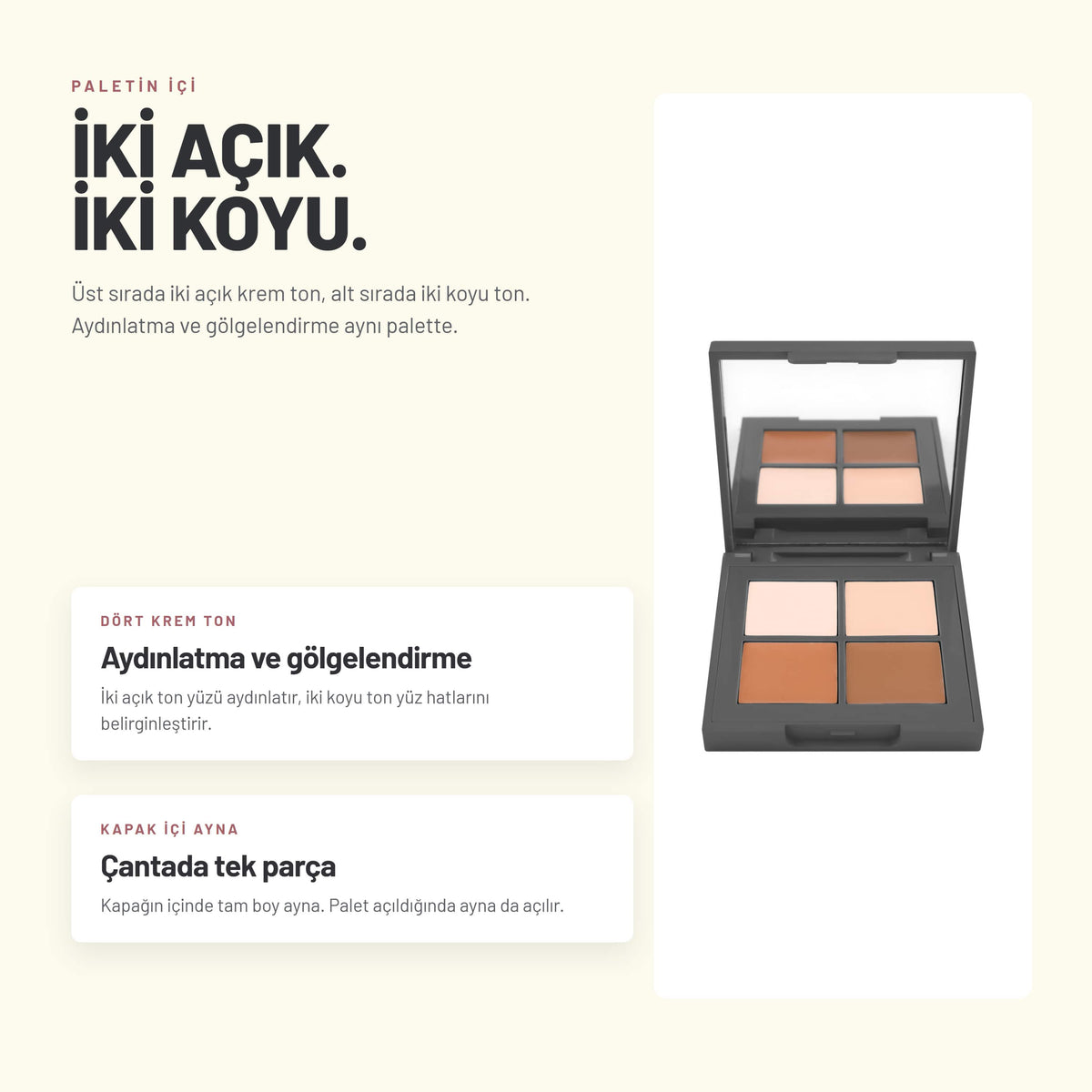 Krem Kontür Paleti 4'lü - Cream Contour | Alix Avien