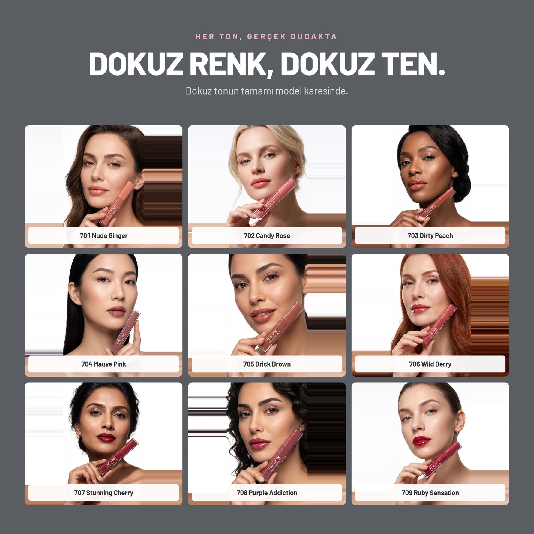Kalıcı & Suya Dayanıklı Dudak Parlatıcı Tint | Alix Avien