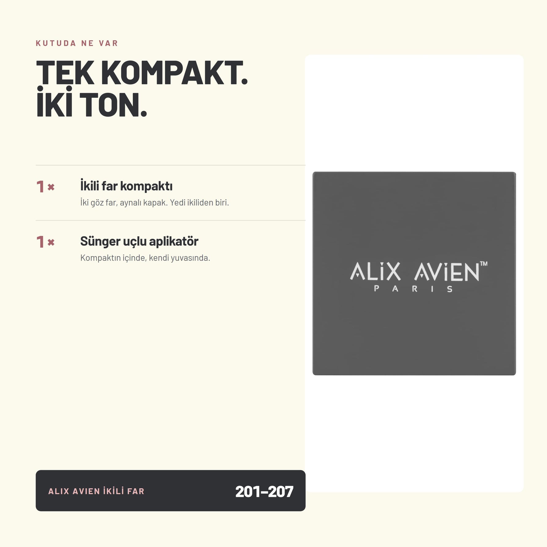 İkili Göz Farı - Uyumlu İki Ton Bir Arada | Alix Avien