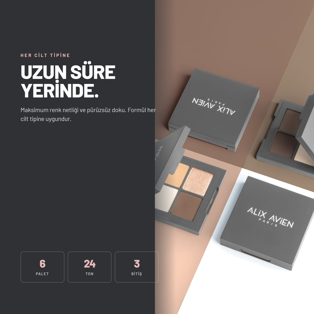 Expressive Harmony Eyeshadow Palette - Altılı Göz Farı Paleti | Alix Avien