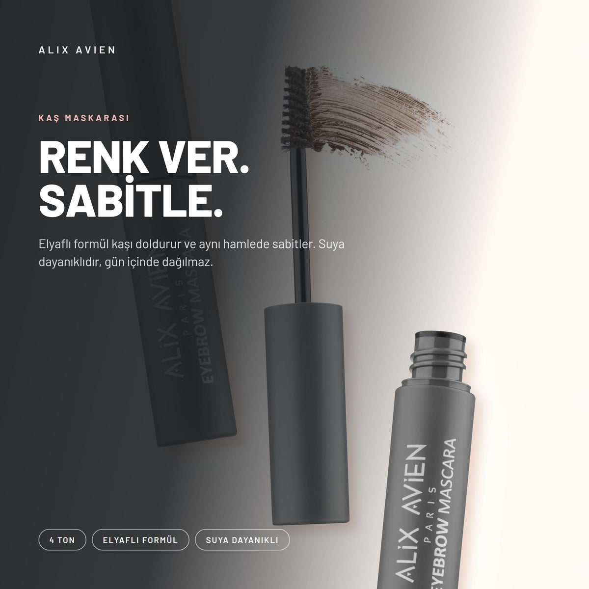 Eyebrow Mascara - Renkli ve Suya Dayanıklı Kaş Maskarası | Alix Avien