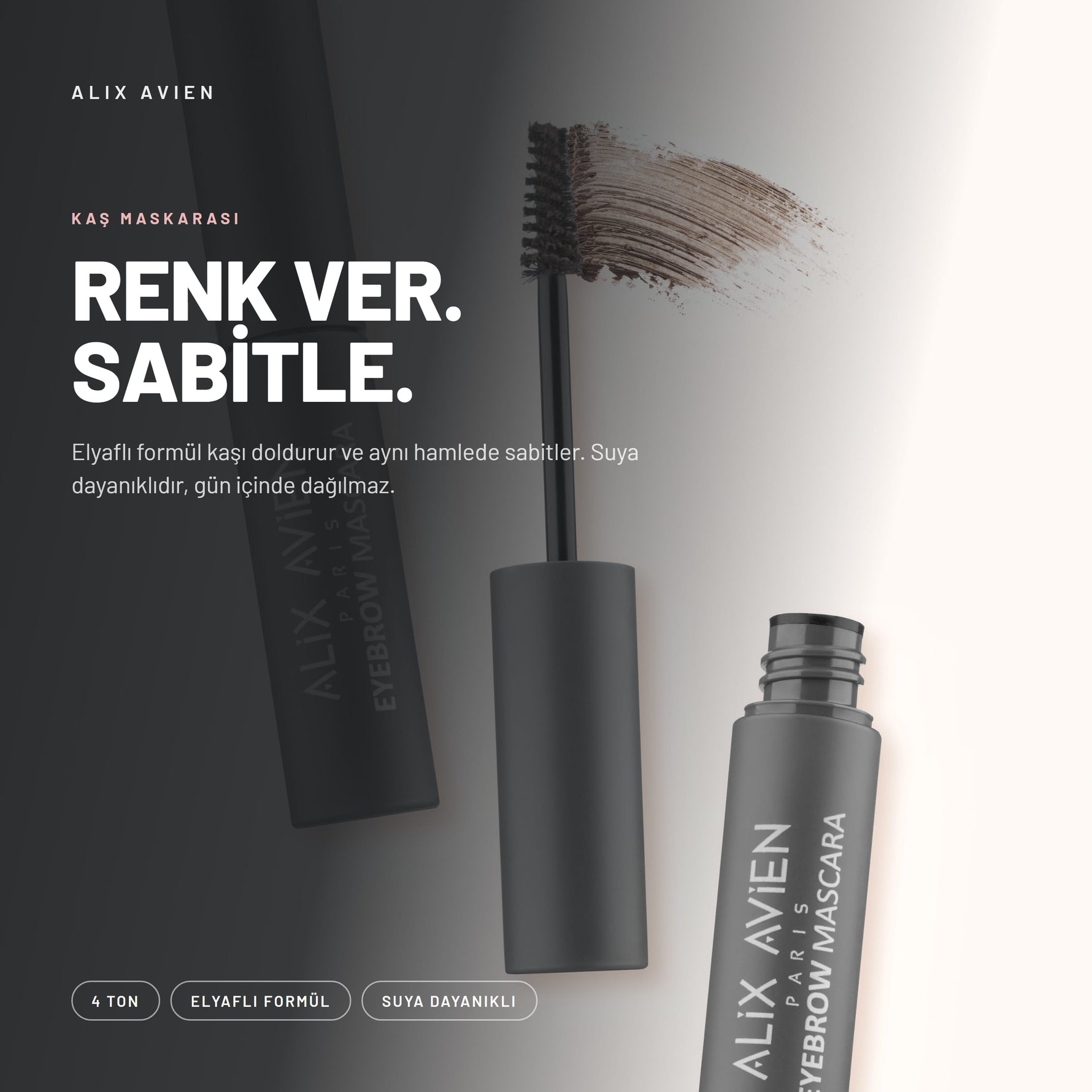 Eyebrow Mascara - Renkli ve Suya Dayanıklı Kaş Maskarası | Alix Avien