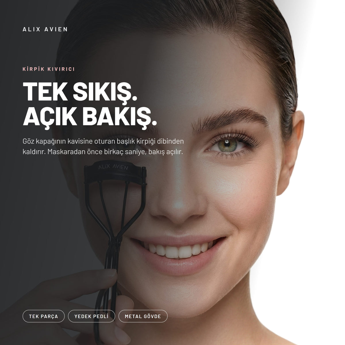Kirpik Kıvırıcı - Tek Harekette Doğal Kıvrım | Alix Avien
