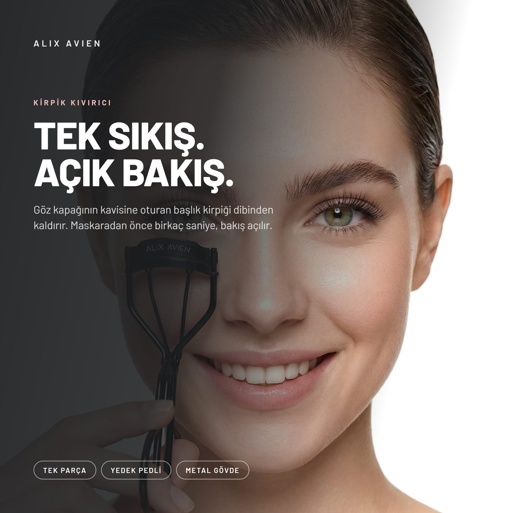 Kirpik Kıvırıcı - Tek Harekette Doğal Kıvrım | Alix Avien