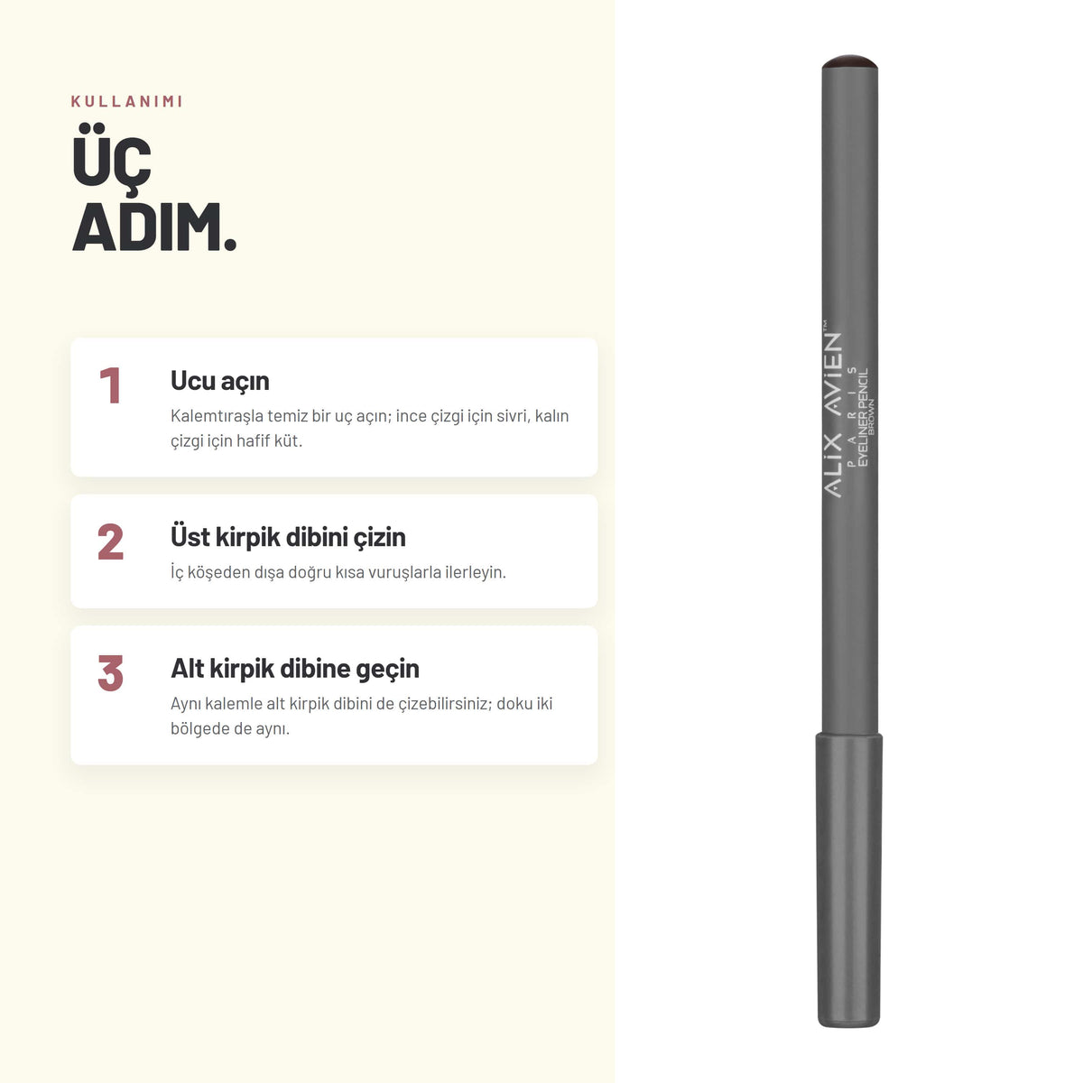Kremsi Kolay Sürülen Göz Kalemi | Eyeliner Pencil