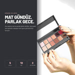 Eyeshadow Palette - On İkili Renkli Göz Farı Paleti | Alix Avien