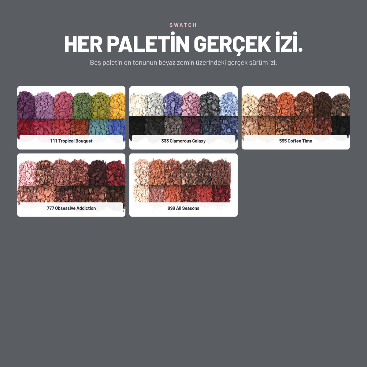 Eyeshadow Palette - On İkili Renkli Göz Farı Paleti | Alix Avien