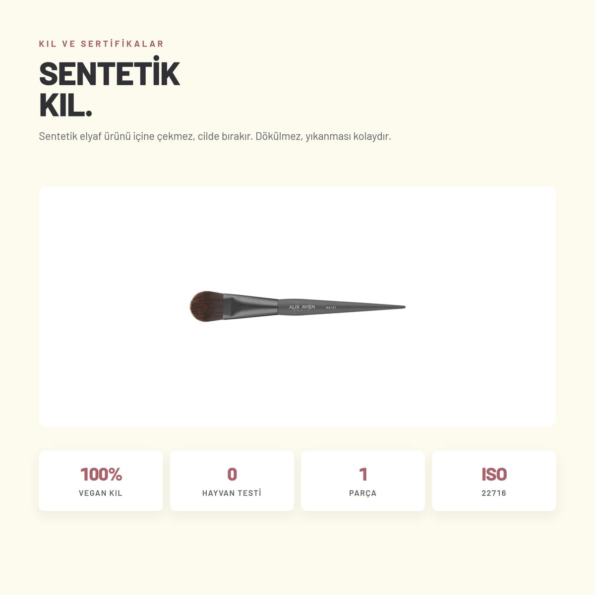 Kavisli Düz Fondöten Fırçası | Flat Foundation Brush