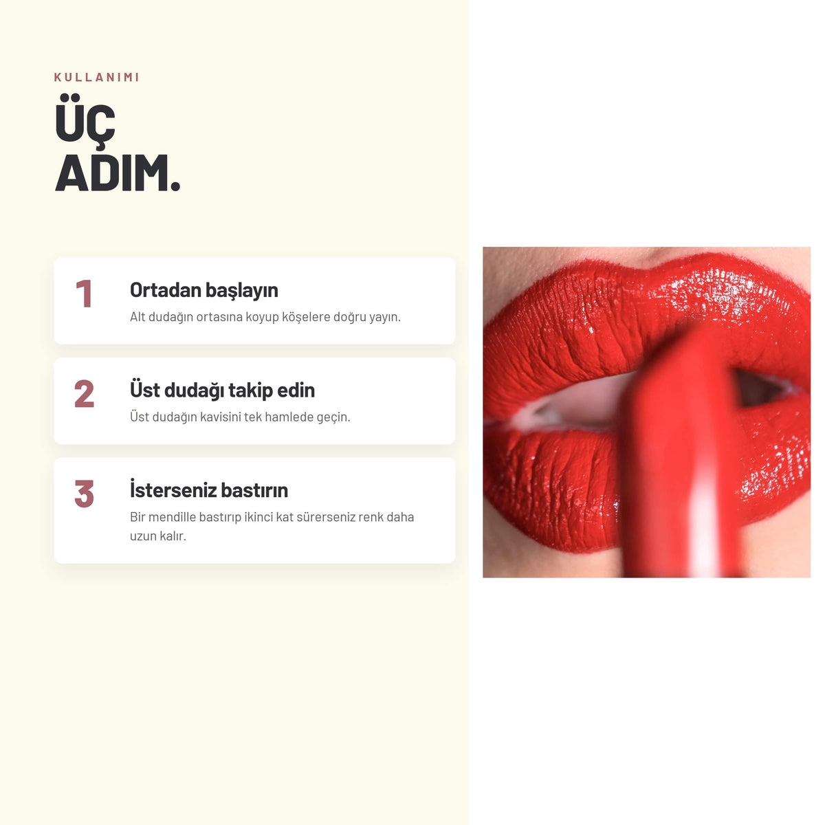 Glossy Lipstick - Nemlendirici ve Parlak Ruj Serisi | Alix Avien
