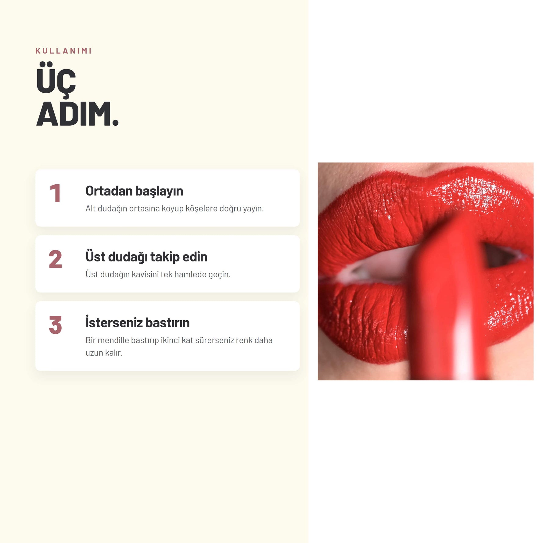 Glossy Lipstick - Nemlendirici ve Parlak Ruj Serisi | Alix Avien